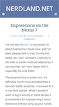 Mobile Screenshot of nerdland.net